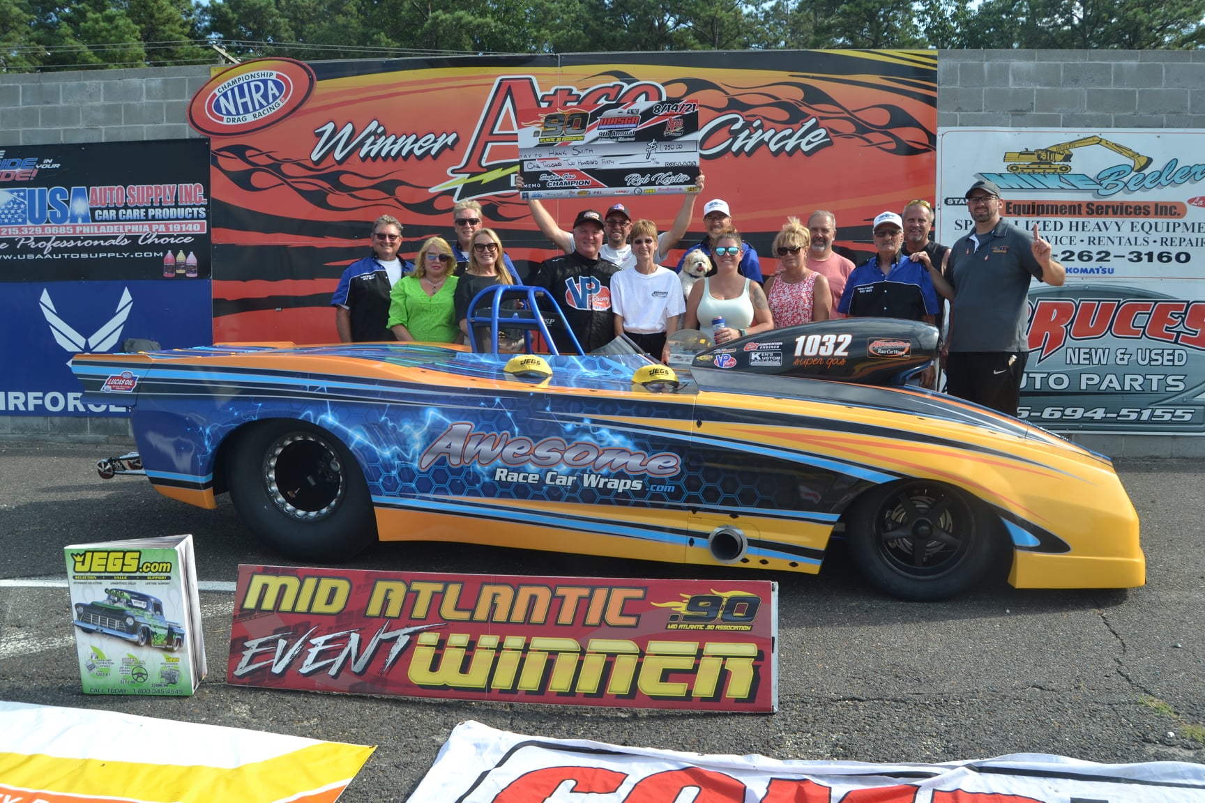 2012 Camaro Super Gas Roadster winning Mid-Atlantic Super gas race